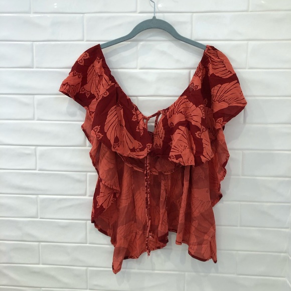 Free People Merpati Print Over-the-shoulder Top - Picture 6 of 8